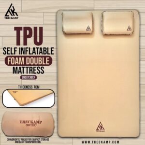 TPU Double Mattress Self Inflating Camping Mattress Double – TPU Foam Sleeping Pad for Camping & Trekking